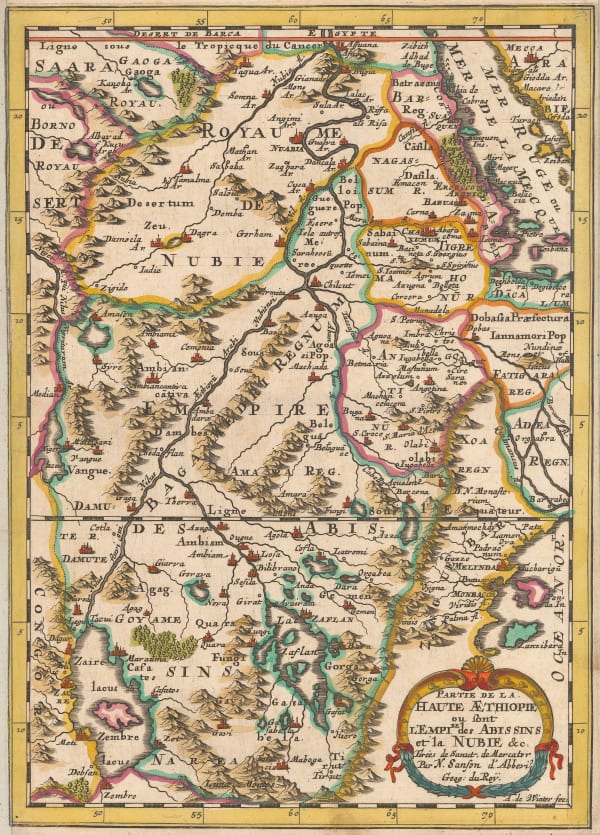 Nicolas & Guillaume Sanson, Ethiopia & Nubia, 1692