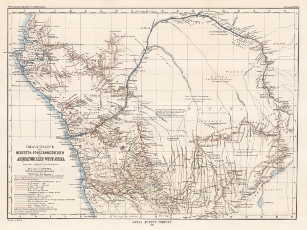 Justus Perthes, European Exploration of the Congo, 1883