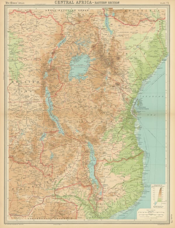 J.G. Bartholomew, East Africa, 1922