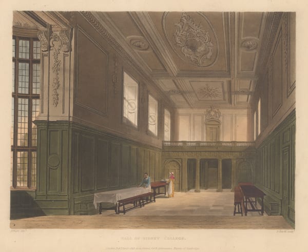 Rudolph Ackermann, Cambridge University - Sidney College, 1815