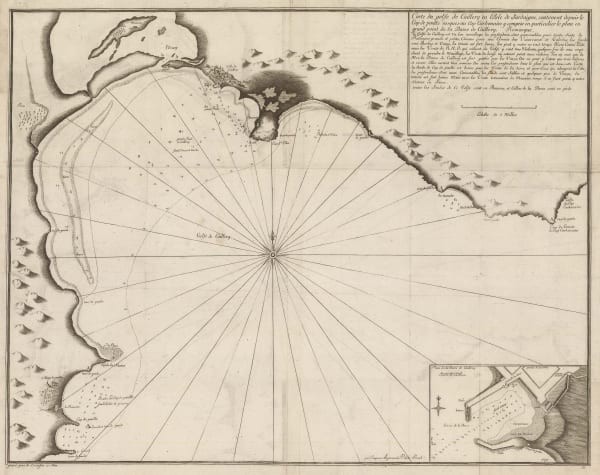Jacques Ayrouard, Chart of Cagliari and the Golfo degli Angeli, 1746