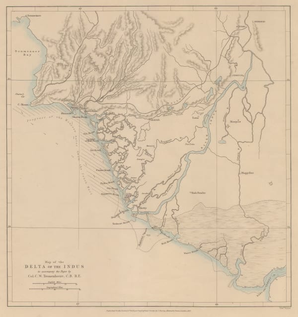 Royal Geographical Society (RGS), Indus River Delta, 1867
