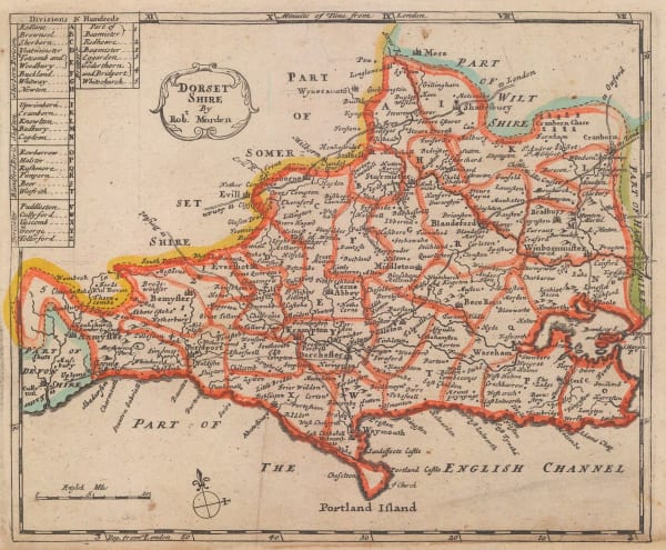 Robert Morden, Dorset Shire, 1708