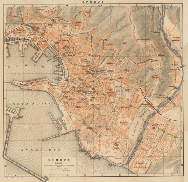 Karl Baedeker, Genoa / Genova, 1908