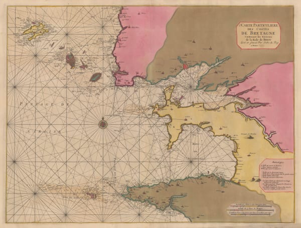 Pierre Mortier, Chart of the coast of Finistère, 1708