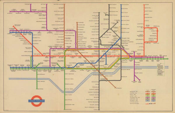 Harry Beck, London Underground Map, 1950