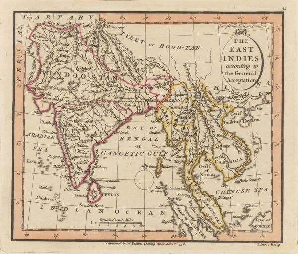 William Faden, India and Southeast Asia, 1798
