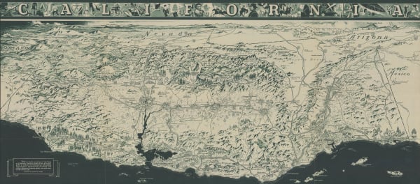 Charles Owens, California Official Tourist Picture Map, 1936