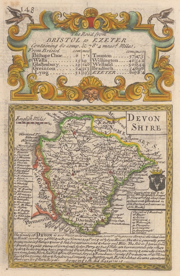 Emanuel Bowen & John Owen, Devon Shire, 1720