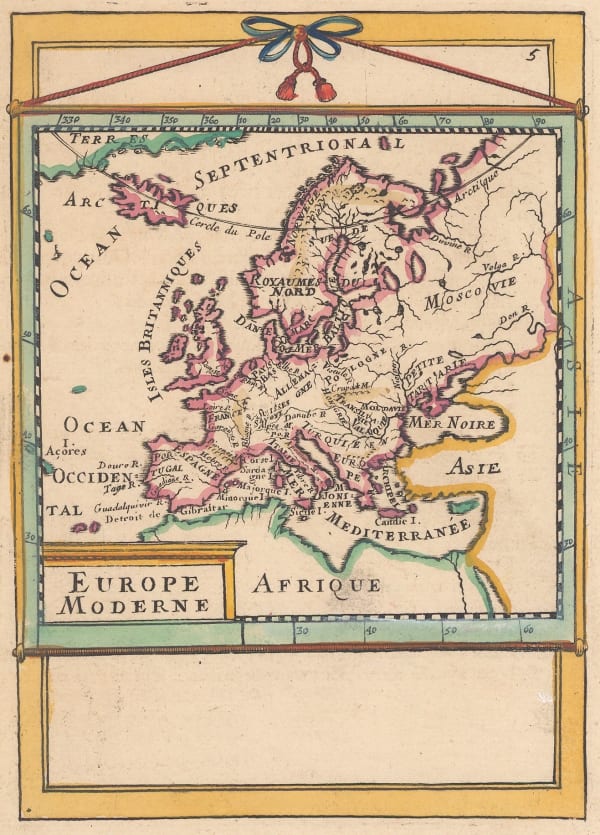 Alain Manesson Mallet, Miniature map of Europe, 1683