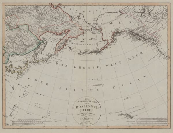 Christian Gottlieb Reichard, Chart of the North Pacific Ocean, 1804