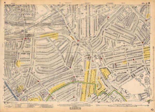 Ordnance Survey, Belsize Park and Swiss Cottage, 1936 c.