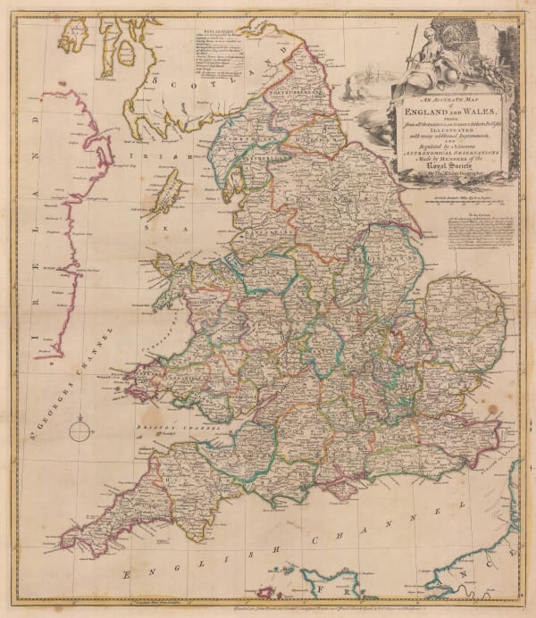 Thomas Kitchin, An Accurate Map of England and Wales, 1770 c.