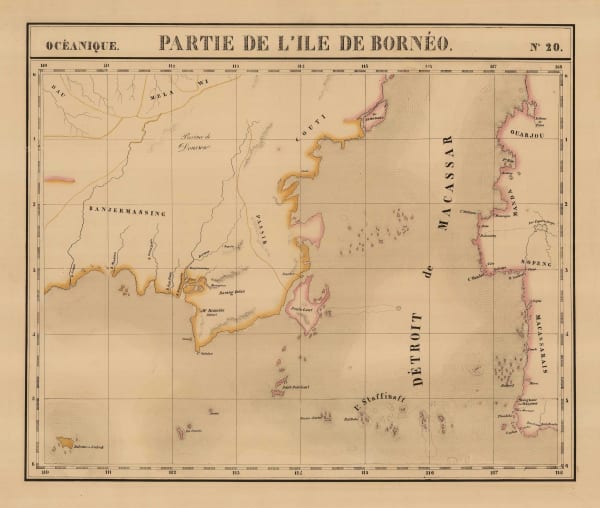 Philippe Vandermaelen, South-eastern Borneo, 1827