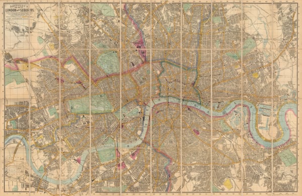 James Reynolds, New Map of London and its Suburbs, 1893