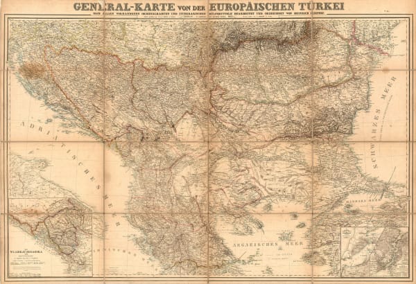 Heinrich C. Kiepert, Greece and the Balkans, 1853