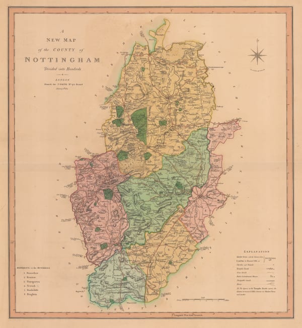 Charles Smith, A New Map of the County of Nottingham, 1804