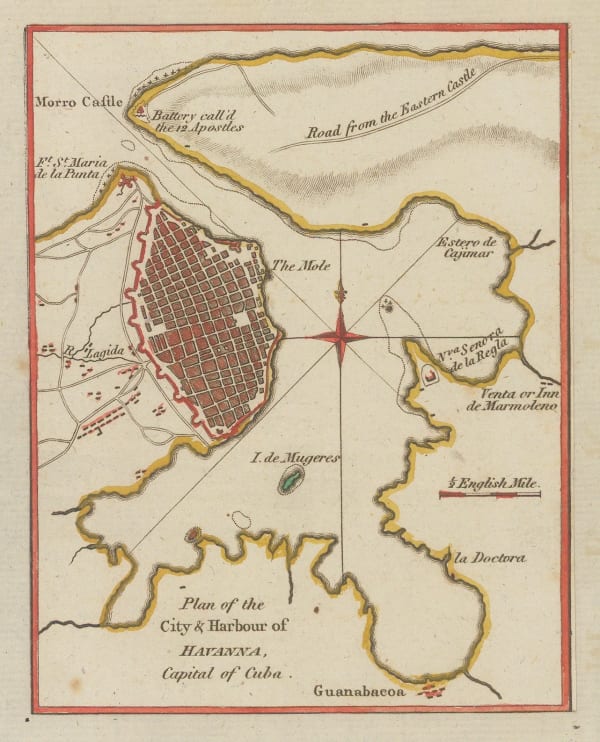 John Hamilton Moore, City & Harbour of Havana, Cuba, 1780 c.