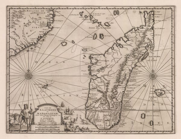 Pieter van der Aa, Madagascar based on French surveys, 1717 c.