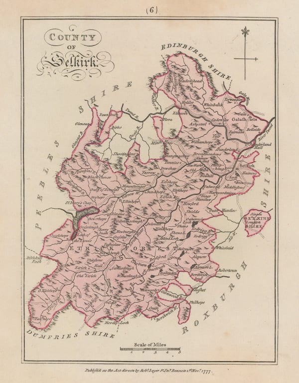 Sayer & Bennett, Selkirkshire, 1777