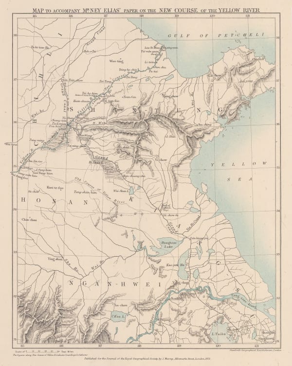 Royal Geographical Society (RGS), Map to accompany Mr Ney Elias' paper on the New Course of the Yellow River, 1871