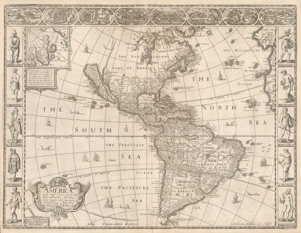 John Speed, America, 1676