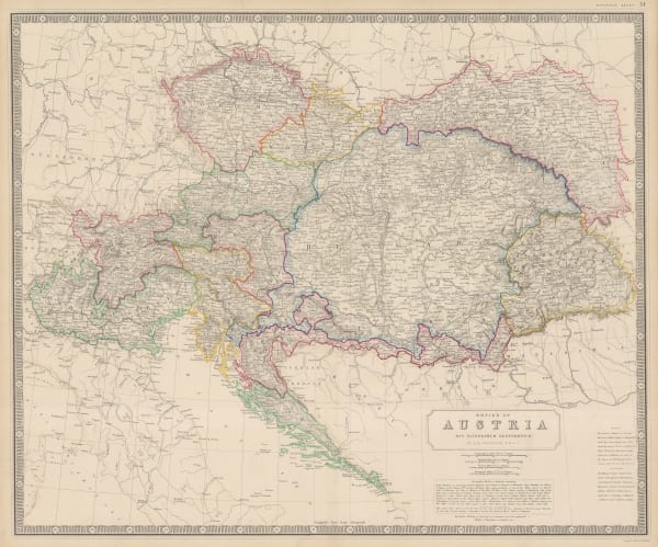W. & A.K. Johnston, Austrian Empire, 1842 c.