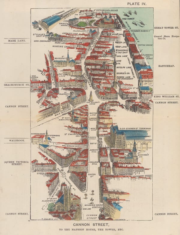 Thomas Sulman, Cannon Street, to the Mansion House, the Tower, etc, 1894