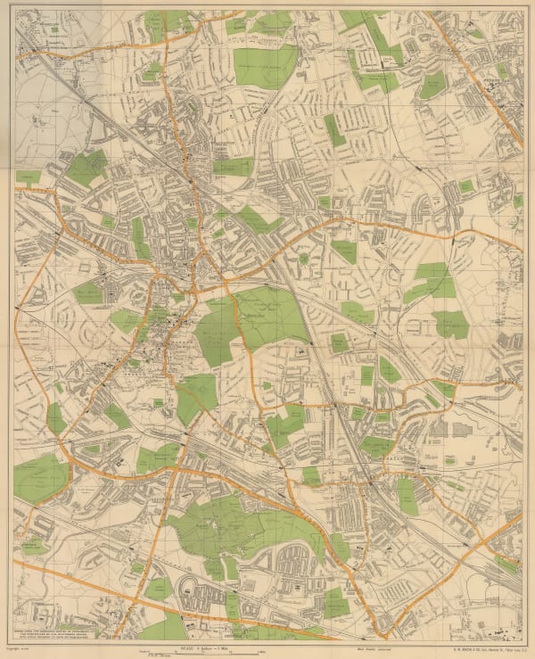 George W. Bacon, Large Scale Plan of Harrow, 1900 c.