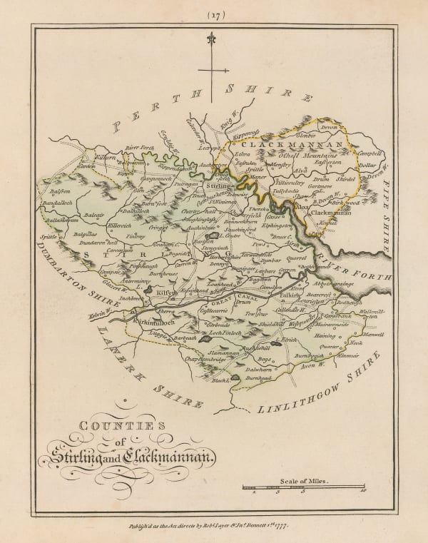Sayer & Bennett, Stirling and Clackmannan, 1777