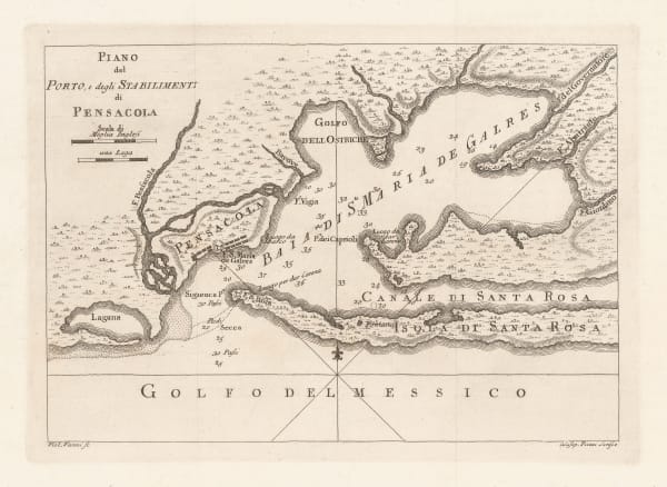 Giuseppe Pazzi, Harbour of Pensacola, 1763