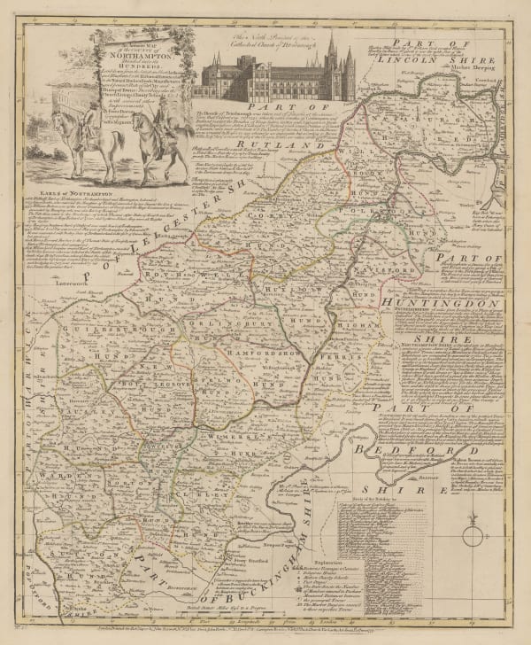 Emanuel Bowen, An Accurate Map of the County of Northampton, 1777