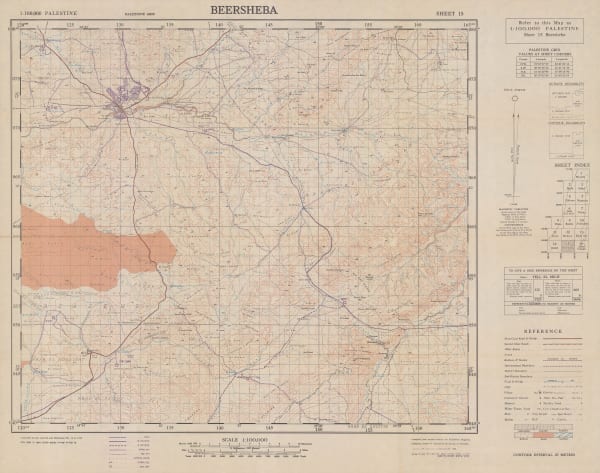 Survey of Palestine, Beersheba, 1960