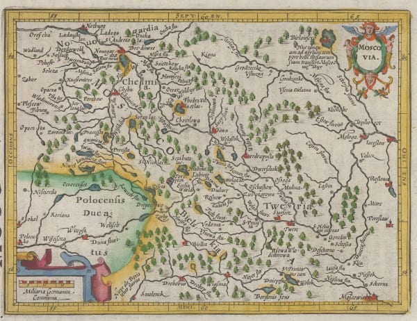 Mercator Hondius, Northwest Moscow region, 1635