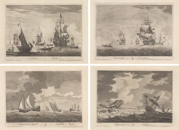 Robert Sayer, Ships at Sea - Set of Four, 1774