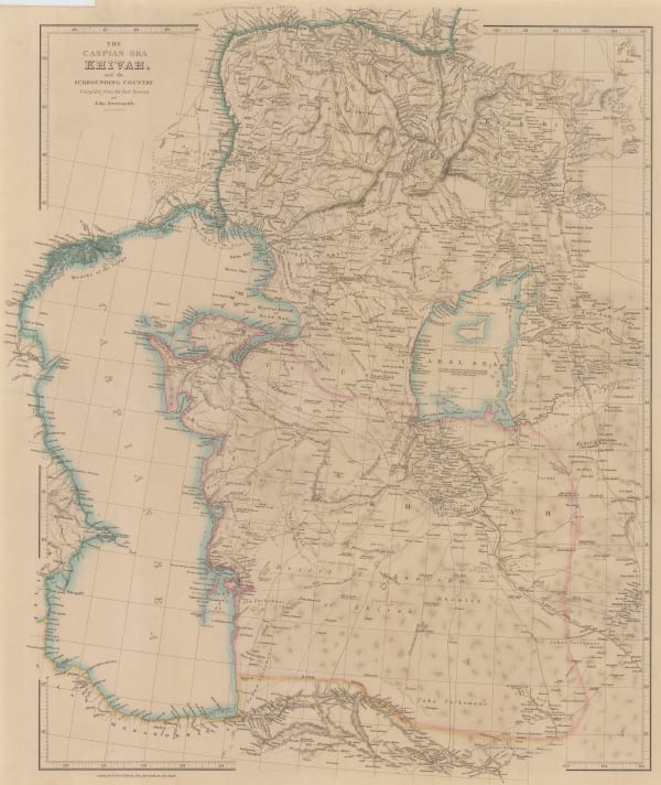 John Arrowsmith, The Caspian Sea with parts of Kazakhstan, Uzbekistan & Turkmenistan, 1841
