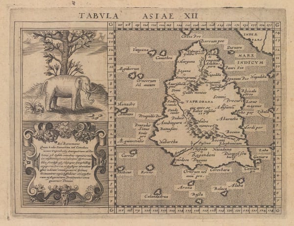 Giovanni Antonio Magini, Magini's map of Sri Lanka (Ceylon), 1617