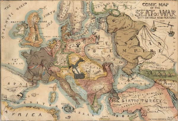 Thomas Onwhyn, Comic Map of the Seat of War, with Entirely New Features, 1854