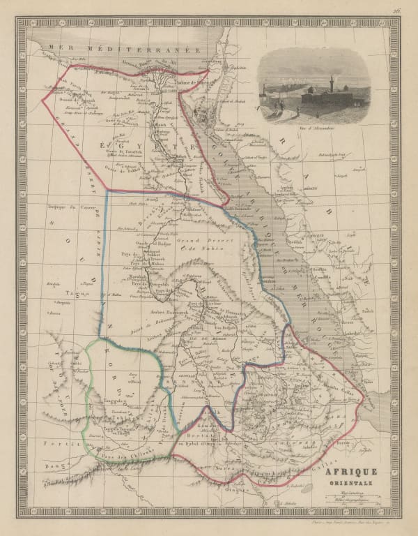 Charles V. Monin, Egypt, Sudan, South Sudan, Eritrea and part of Ethiopia, 1853