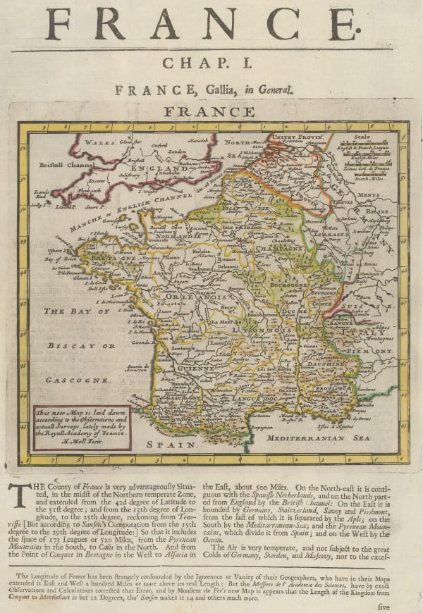 Herman Moll, France, 1723