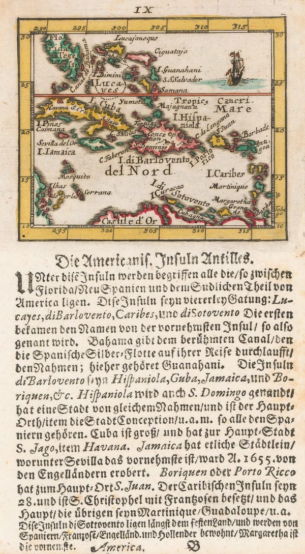 Johann Ulrich Muller, Insulae Antilles, 1692