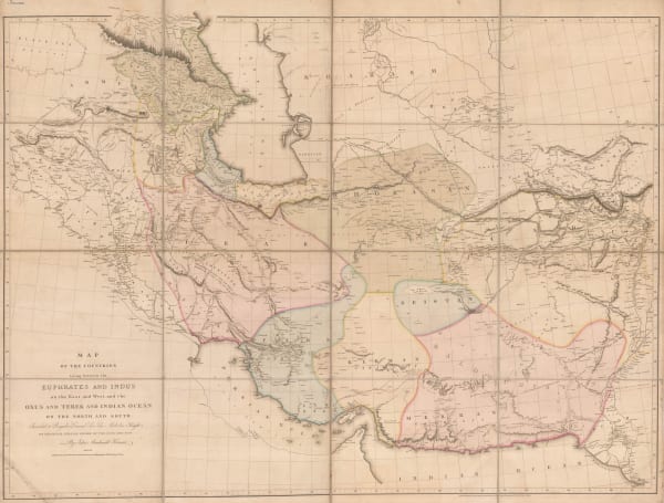 Aaron Arrowsmith, Monumental wall map of Iran, 1813