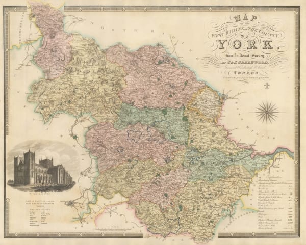 Christopher & John Greenwood, Map of the West Riding of the County of York, 1834