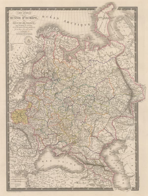 Adrien Brue, European Russia, Finland, Baltic States, Poland and Ukraine, 1826