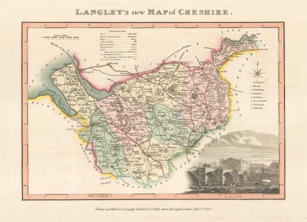 Langley & Belch, Langley's New Map of Cheshire, 1817