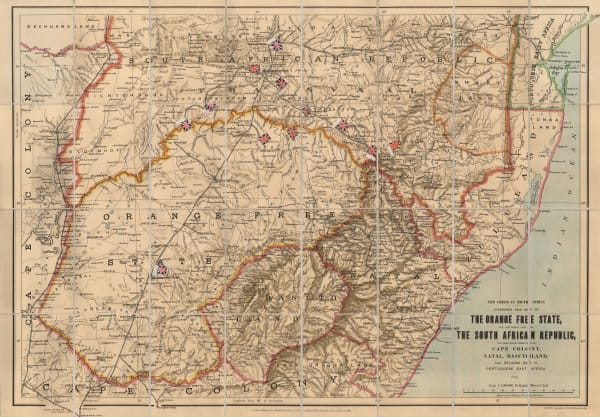 Edward Stanford, The Orange Free State and the Southern Part of The South African Republic, 1899