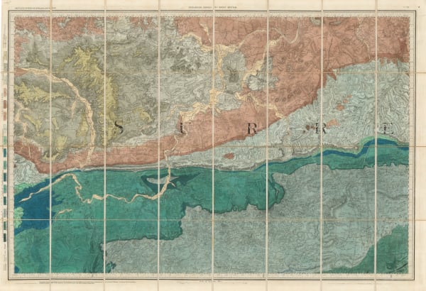 Ordnance Survey, Geological map of Western Surrey, 1868