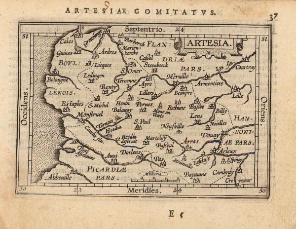 Abraham Ortelius, Artois, Pas-de-Calais, 1601