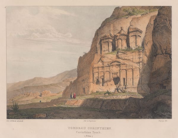 Leon de Laborde, Jordan - Petra, Corinthian Tomb, 1839