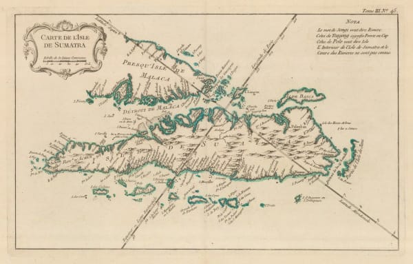 Jacques-Nicolas Bellin, Sumatra, Singapore & Malaysia, 1764